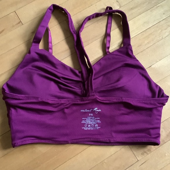 NWOT Velvet Rose Double Strap V-Back Bra Top - Picture 5 of 5